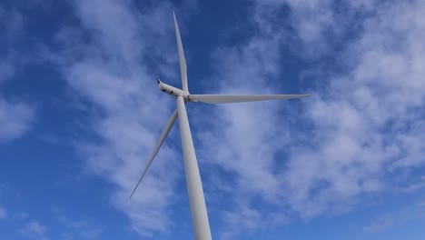 Driving-under-wind-turbine-as-blades-spin