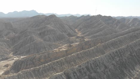 Aerial-View-Of-Dramatic-Geological-Rock-Formations-At-Hingol-National-Park