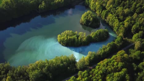 Aerial-drone-view-of-Beauty-in-nature-of-Bochum-Werne,-Germany