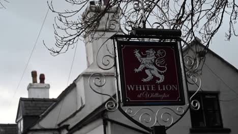 Haben-Sie-Den-Weißen-Löwen,-Den-Weihnachtsbaum-In-Whittington,-Oswestry,-Shropshire,-Großbritannien,-Besucht?