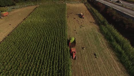 Tractor-On-Field-Aerial-View