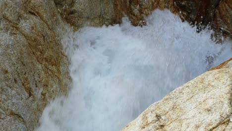 Small-waterfalls-formed-from-water-coming-from-glaciers-of-Gangotri-region---forming-part-of-Ganges-in-India
