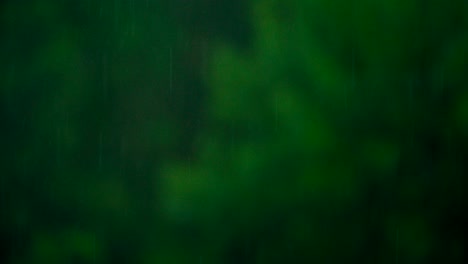 Close-up-view-of-rain-with-green-nature-background