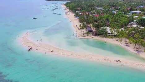 Aerial-View-Of-Sandbank-On-Tropical-Island