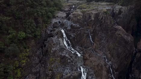 Stunning-Aerial-View-Of-The-Barron-Falls-In-Queensland,-Australia---aerial-drone