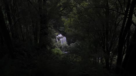 Distance-waterfall-in-the-rainforest-amongst-the-greenery
