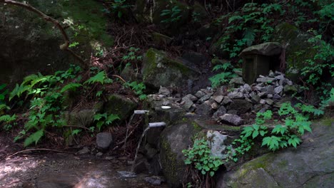 Fresh-Water-Flowing-From-The-Mountain-Spring-In-Japan