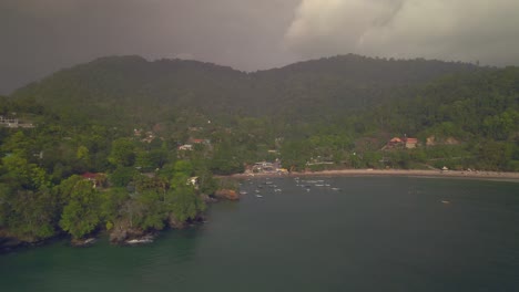 Amazing-aerial-of-a-north-coast-fishing-village-on-the-Caribbean-island-of-Trinidad