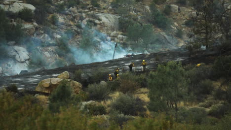Fire-fighters-on-the-ground-suppressing-a-bushfire-near-Kern-River,-June-2020