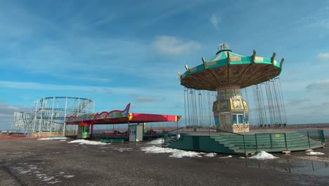 Abandoned-Carnival-Rides-At-Empty-Amusement-Park