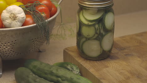 Making-refrigerator-dill-pickles-in-the-kitchen