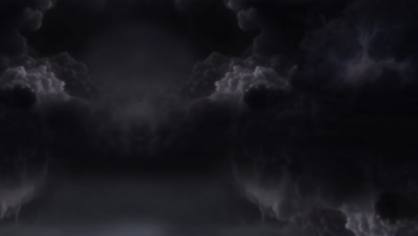 Schwarze-Wolke-Im-Zeitraffer-Mit-Einem-Blitz-Darin