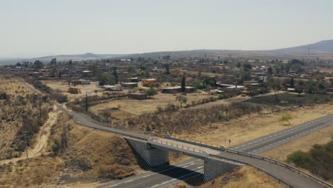 Aerial-view-of-the-rural-community-of-La-Caja,-in-Irapuato,-Guanajuato,-Mexico