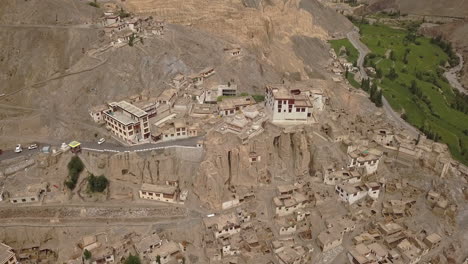Lamayuru-Buddhist-Monastery-By-The-Moonland-Of-Ladakh,-India-In-Summer