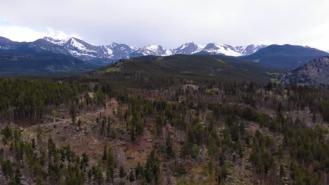 Aerial-view-of-the-forests-and-mountains-of-Estes-Park-in-Colorado