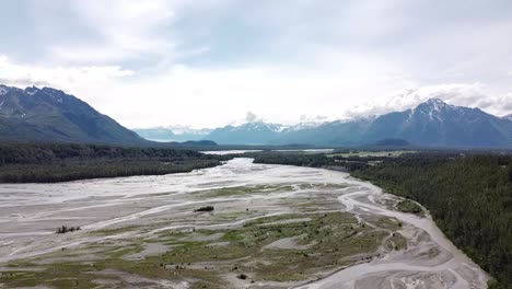 Matanuska-River-aerial-video.--Palmer,-Alaska
