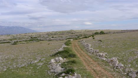 Aerial-view-of-the-Moon-Plateau-trail-on-Krk-island
