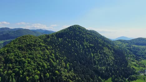 Scenic-view-of-Velenje-lush-hills-and-forest