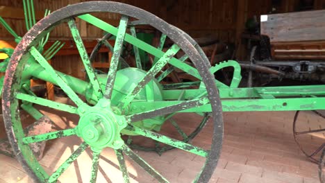 Panning-view-of-vintage-agricultural-cultivator
