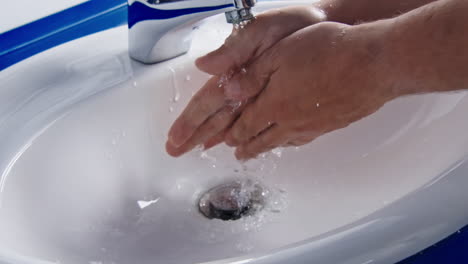 Hands-washing-with-splashing-water