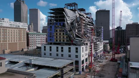 Hard-Rock-Hotel-Demolition-in-New-Orleans,-Louisiana