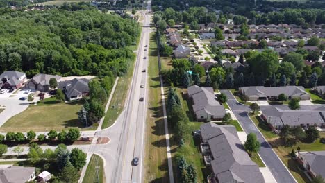 Mid-Michigan-suburban-traffic-viewed-via-drone
