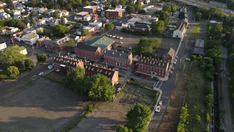 Overhead-drone-shot-of-chicopee,-ma-24fps