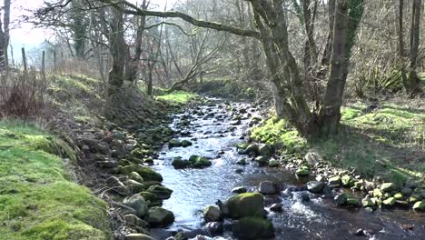 Schöne-Lancashire-Fluss--Und-Landschaftsszenen