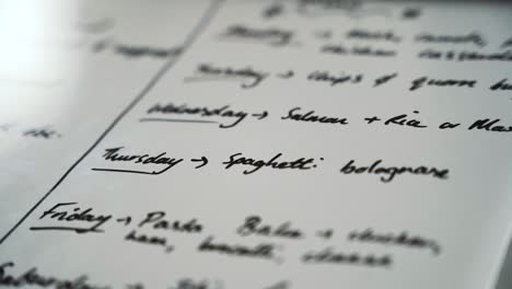 Meal-prep-menu-hand-written-on-white-board---close-up-view