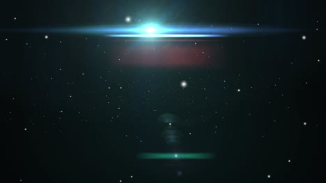 Optische-Fackeln,-Helle-Sterne,-Die-Im-Weltraum-Grün-Leuchten