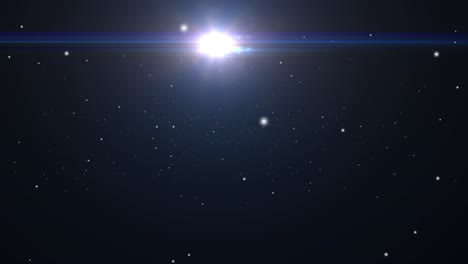 Optische-Fackeln,-Helle-Sterne-Leuchten-Und-Bewegen-Sich-Im-Raum