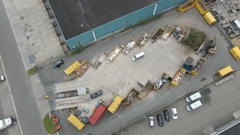 Top-down-aerial-of-small-recycling-station