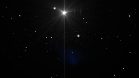 Optische-Fackeln,-Helle-Sterne-Leuchten-Und-Drehen-Sich-Im-Weltraum