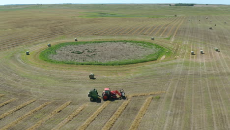 Hay-baling-during-harvest-season-in-Canada