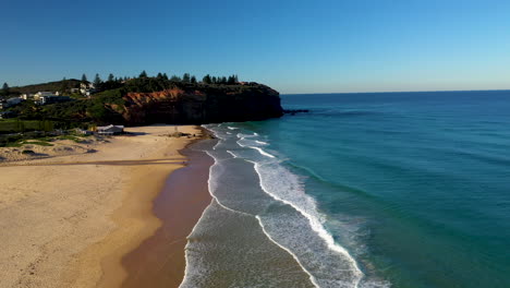 revealing-drone-shot-Redhead-beach-Australia