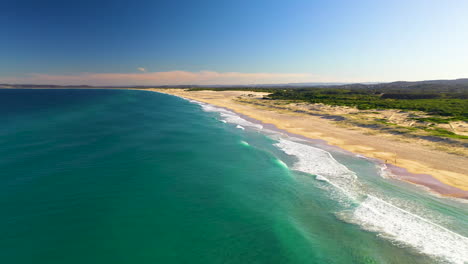 Epic-drone-shot-of-Redhead-Beach-Australia
