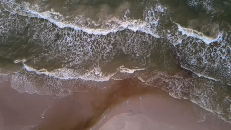Epic-Top-Down-Aerial-Of-Waves-Crashing-With-Birds-In-Massachusetts-4K