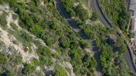 drone-shot-of-a-road-in-the-nature
