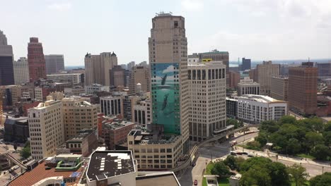 Downtown-Detroit-Aerial-4K-during-the-day