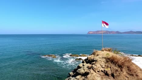 Aerial-point-of-interest-view-of-the-Poto-Batu-Beach-in-Indonesia
