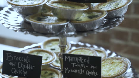 Tiny-cute-appetizing-quiches-at-wedding-party