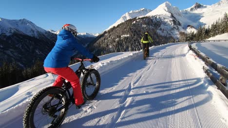 Mtb-Ciclismo-De-Montaña-En-La-Nieve