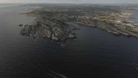 Costa-En-El-Sur-De-Noruega.-Imágenes-De-Drones