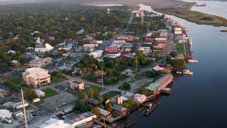 Aerial-footage-taken-in-the-Apalachicola-Bay-area-in-Florida