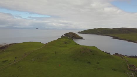Duntulm-Castle-Por-Drone,-Isla-De-Skye---Escocia