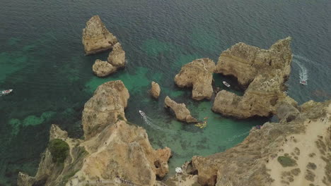 Costa-Del-Algarve-Por-Drone,-Portugal
