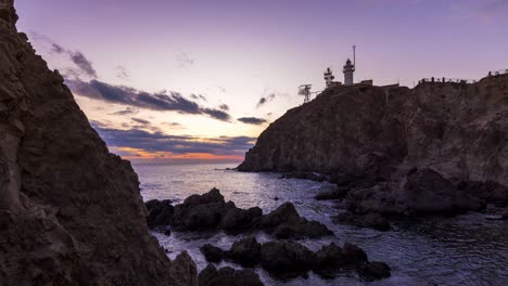 Sunset-in-a-Lighthouse-of-Cabo-de-Gata-with-clouds