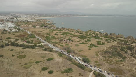 Costa-Del-Algarve-Por-Drone,-Portugal