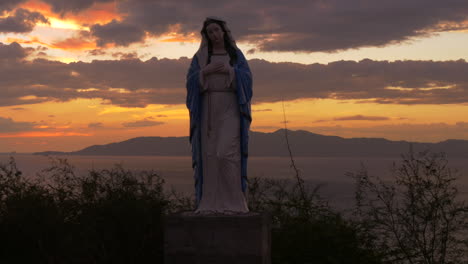 Virgin-Mary-Statue-at-sunset-in-The-Philippines