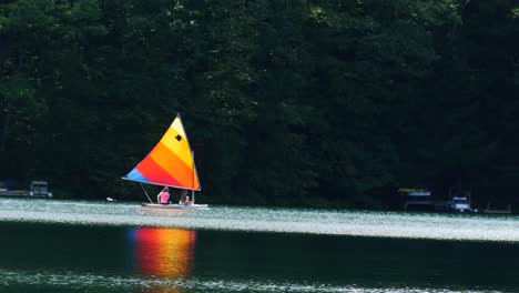 Colorful-sailboat-on-lake